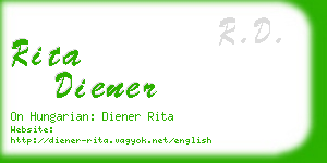 rita diener business card